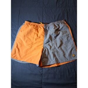 Patagonia Shorts Mens 34 Small Orange Blue Baggies NetPlus‎ Swim Running